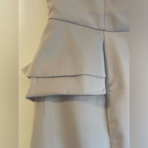 H&M Strapless Lined Dress with Peplum detail. Size 10, Color Grey - Picture 3 of 16